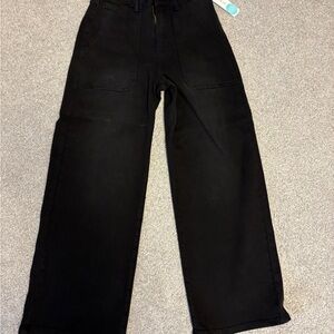 Just USA Black Wide-Leg Pants